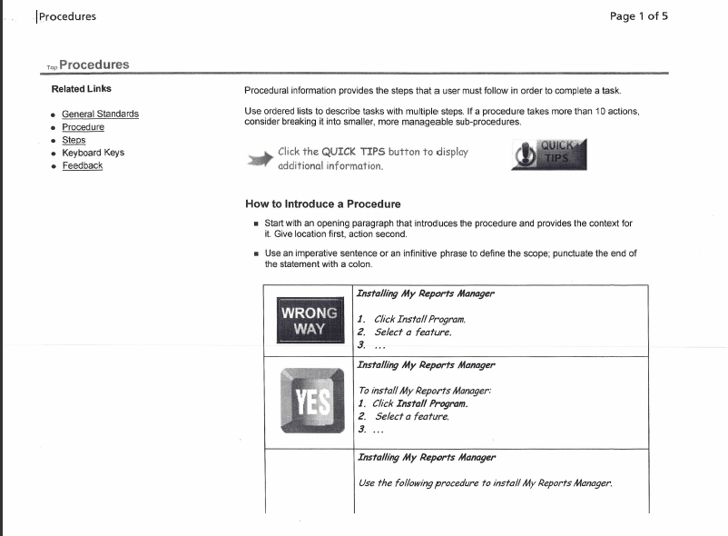 All About Procedures